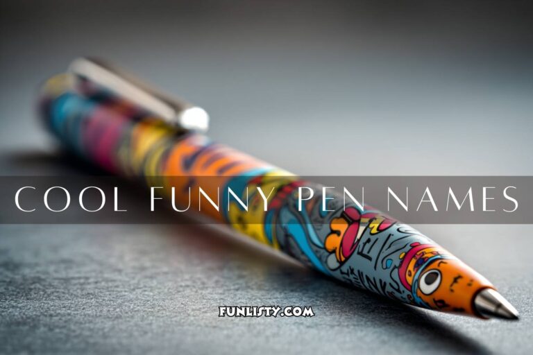 cool funny pen names