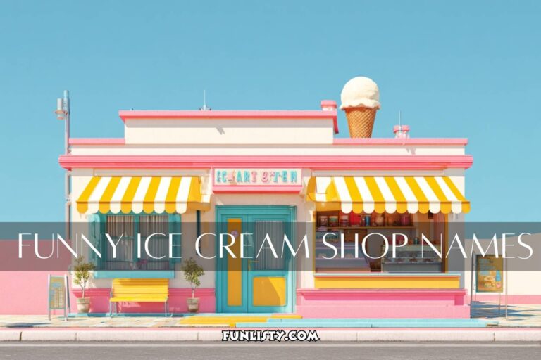 funny ice cream shop names